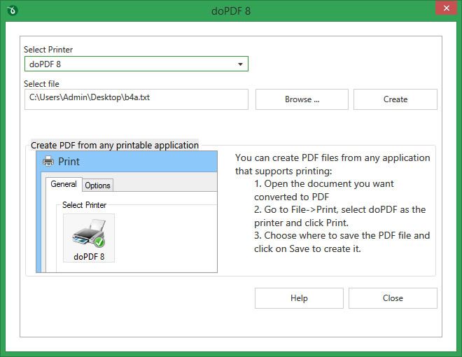 how to use dopdf